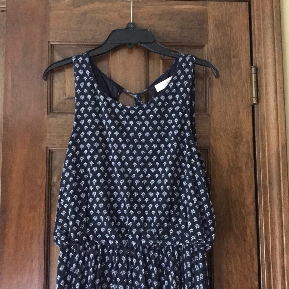 Loft Navy sleeveless summer dress
